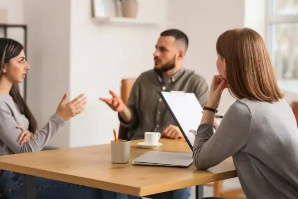 Image of couple access free mediation using family mediation voucher scheme Havering